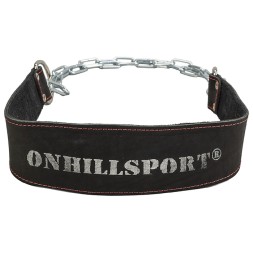 Пояса для отягощений OnhillSport Кожаный с цепью  (Array / Чёрный)