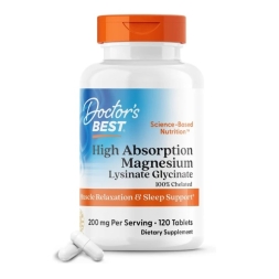 Магний глицинат Doctor's Best High Absorption Magnesium  (120 tabs)