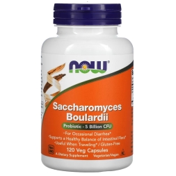 Таблетки для пищеварения NOW Saccharomyces Boulardii   (120 vcaps)