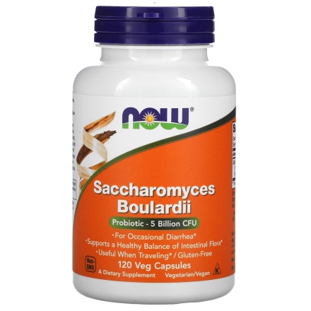 Таблетки для пищеварения NOW Saccharomyces Boulardii   (120 vcaps)