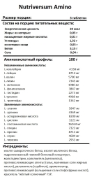 Аминокислоты в таблетках и капсулах PurePRO (Nutriversum) Amino Tablet  (350 таб)
