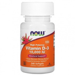 Отдельные витамины NOW Vitamin D3 10,000IU (250mcg)  (240 softgels)