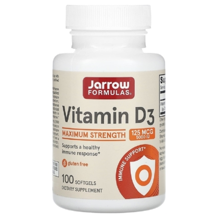 Витамин Д  Jarrow Formulas Vitamin D3 5,000IU(125mcg)   (100 softgels)