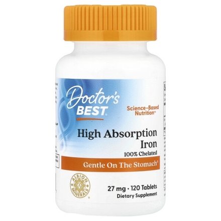 Железо хелат Doctor's Best High Absorption Iron  (120 tabs)