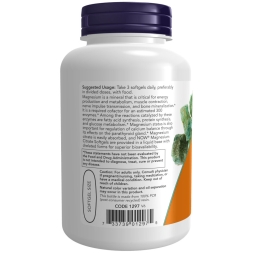 Магний NOW Magnesium Citrate 134 mg  (90 softgels)