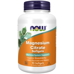 Магний NOW Magnesium Citrate 134 mg  (90 softgels)
