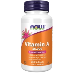 Витамин A NOW NOW Vitamin A 25,000IU 250 softgels  (250 softgels)