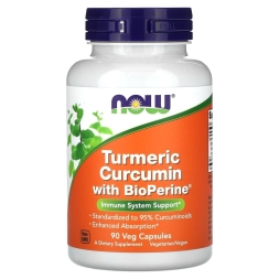 Куркумин NOW Turmeric Curcumin with BioPerine  (90 vcaps)