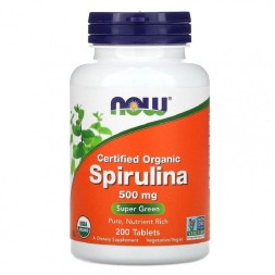 Спирулина NOW Spirulina 500 мг  (200 таб)