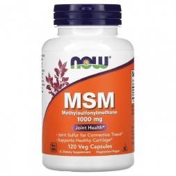 МСМ (MSM) для суставов, связок и кожи NOW MSM   (120 vcaps)